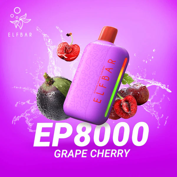 ELFBAR EP8000 Disposable 18ml 5% | Grape Cherry 