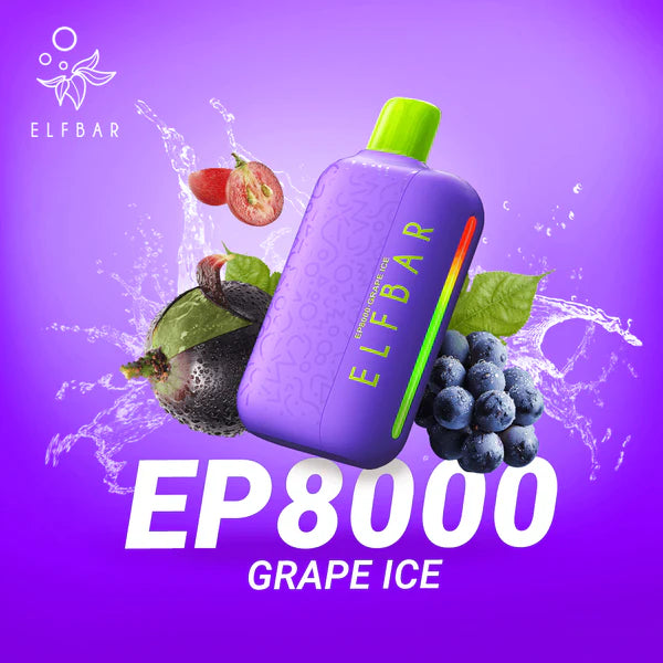 ELFBAR EP8000 Disposable 13ml 5% | Grape Ice | グレープアイス