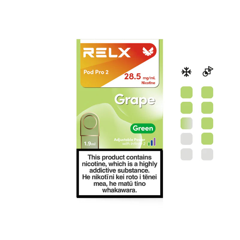 RELX Infinity2 Pod: Grape Green 28.5mg/mL