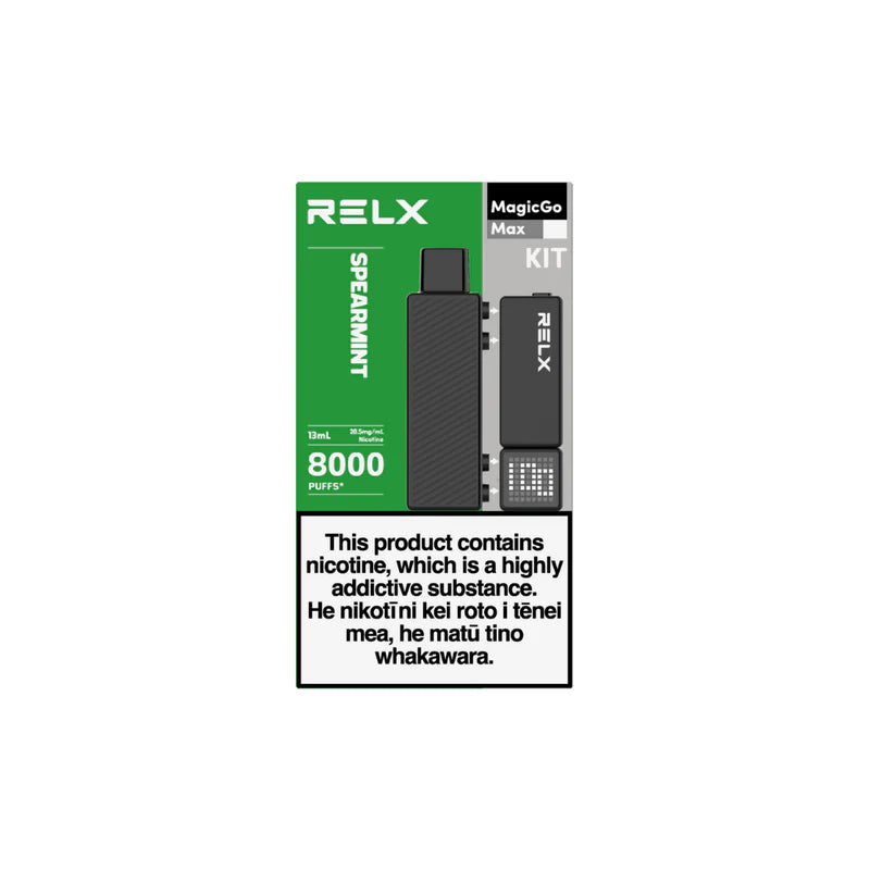 RELX MagicGo MAX Vape Starter Kit: Spearmint 28.5mg/mL 13ml