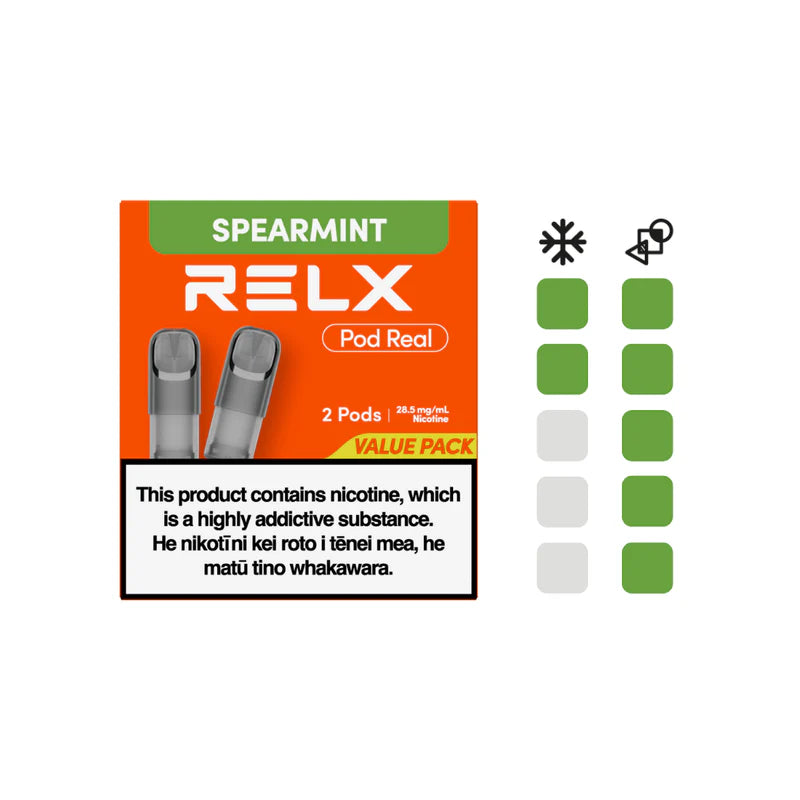 RELX Pod Real Pods 2 Pack: Spearmint 28.5mg/mL