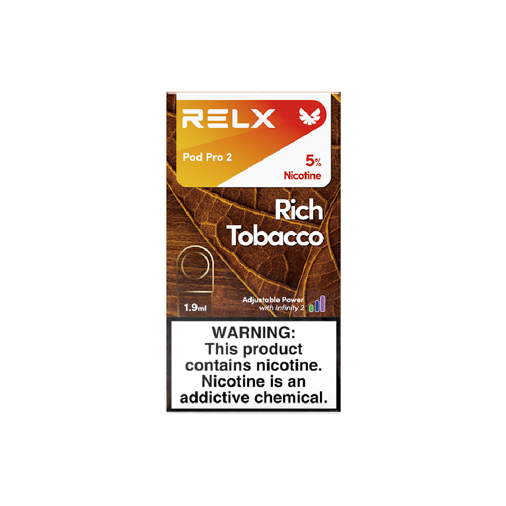 RELX Infinity 2 Pod: Rich Tobacco Nicotine Salt 50mg/ml