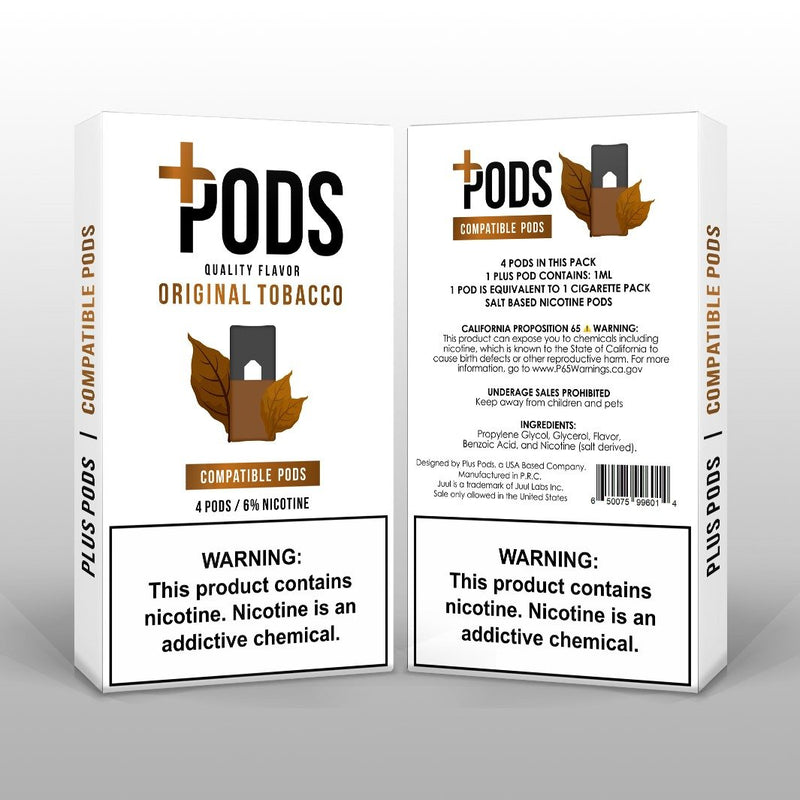 Plus Pods Original Tobacco 4 Pack *JUUL Compatible* - Vapespot